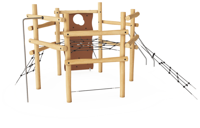 Деревянная комбинация для лазания
